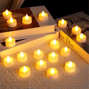 Cross-border LED colorful electronic mini tea candle lamp, festive atmosphere <b>battery</b>, home plastic decoration party - Product Image 1