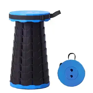 Dobrável Cadeira Retrátil Dobrável Tamborete Telescópico De Plástico Portátil Shrinkable Camping Fishing Garden Dobrável Tamborete Dobrável