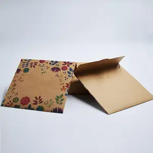 Individuell bedruckter Karton umwelt freundliche braune Umschlag verpackung Kraft papier