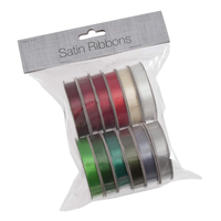 Ruban de satin double face de 3/4 pouces de largeur pour la Saint-Valentin Bouquet de fleurs Arts Artisanat Couture Arc Joyeux Noël Décoration