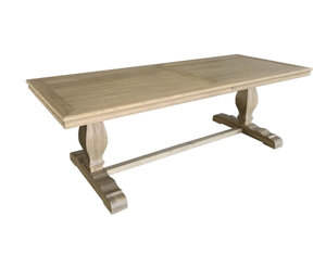 Hamptons Style Furniture Oak Wood Industrial Rustic Trestle <strong>Table</strong> Extending Rustic Natural <strong>Mesa</strong> Wood Dining Room <strong>Table</strong> - Product Image 2
