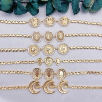 JML Nouveau bracelet tendance Vierge Marie plaqué or 14 carats usage quotidien religieux exquis Oro Laminado De Pulsera vente en gros fabriqué principalement