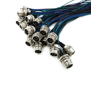 YZCONN GX16-4핀 케이블 원형 4핀 항공용 너트 타입 플러그 패널 장착형 암수 소켓 커넥터 - Product Image 1