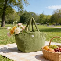 Sac fourre-tout de luxe grande capacité pour femme, en velours doux, imperméable, avec poche à ouverture facile, idéal pour les courses et les cadeaux