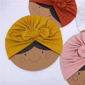 Turbante de lazo de algodón orgánico para bebé recién nacido, gorro con lazo anudado, gorro para la cabeza, gorros para niños pequeños - Product Image 6