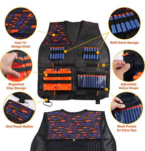 Ensemble de gilets tactiques personnalisés 2026 pour enfants et adultes – Kit de gilets tactiques fins et ajustables pour armes à jouets <span class=keywords><strong>Nerf</strong></span> - Product Image 2
