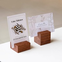 Porte-cartes de table en bois massif BECORA, porte-numéros de table en bois de noyer, supports pour photos pour hôtel, boutique, café, mariage, événements