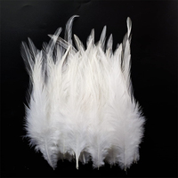 Produits écologiques en gros pour le bricolage, couleurs teintées, 2,5-4 pouces # 121 Plumes de coq teintées de toutes couleurs, très demandées, pour selle de coq