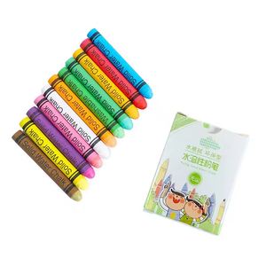 Lot de crayons de cire solubles dans l'eau, multicolores, non toxiques, portables, pour la maison, l'école et la peinture - Product Image 2