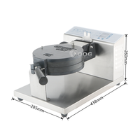 Machine à Gaufres Électrique Commerciale Professionnelle Antiadhésive Rotative à Plaques Interchangeables pour Gaufres Bulle et Œuf, Prix de Gros, 110V/220V
