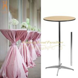 Muebles de exterior Mesa de Bar de acero Cocina Hotel Comedor Cóctel Mesa de hotel para banquete Fiesta - Product Image 2