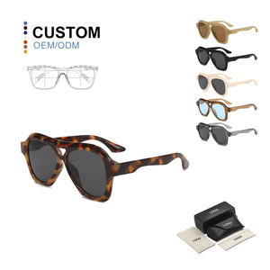 แฟชั่น2025ใหม่แว่นกันแดดแฟชันย้อนยุคแบบลำแสงคู่สำหรับผู้ชายและผู้หญิงแว่นกันแดดพังค์ออกแบบโลโก้ได้ตามต้องการ - Product Image 1