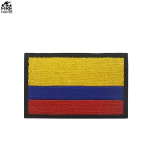 Volledige Borduurwerk Land Vlag Colombia Iron-On Opnaaistenen Vlag Borduren Patch Op Kleding En Hoed Tactische Uniformen