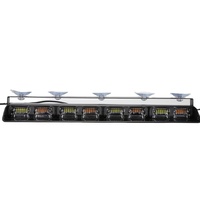 Luces estroboscópicas para parabrisas interior 2 en 1, 96 LED, 26 modos, tablero de emergencia, advertencia de peligro, luces intermitentes de seguridad para asesor de tráfico