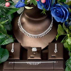 ชุดเครื่องประดับคิวบิคเซอร์โคเนียสร้อยคอต่างหูงานแต่งงานเจ้าสาวสำหรับผู้หญิงเครื่องประดับ S-88 - Product Image 2