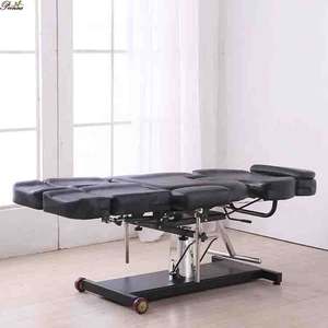 Chaise de <span class=keywords><strong>Massage</strong></span> électrique, lit pour tatouage et cocktails, professionnel, ajustable, Portable, noir, coiffure, - Product Image 4