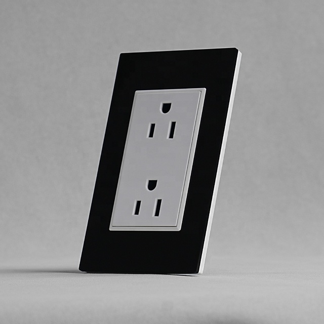 Electrical Wall Socket and Switch 118 Type Modern Color Custom Wall Plate Double Power Wall Socket 110-250V