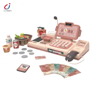 Chengji Shopping Cash Register Toy Kids Pretend Play Large Intelligent Voice Recognition Cash Register Toy Set