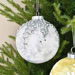 Boules de Noël personnalisées de haute qualité pour décorations d'arbre, ornements de Noël personnalisés, boules de Noël de haute qualité avec placage électrolytique - Product Image 2