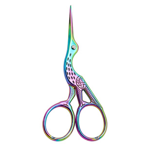 Stainless Steel Crane Shaped Scissors Gold Chrome Titanium Plated For Cross Stitch Embroidery Home Use - Product Image 4