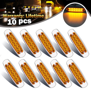 6.4 pouces 12 LED <span class=keywords><strong>feu</strong></span> arrière de marqueur latéral tourner ambre rouge <span class=keywords><strong>feu</strong></span> de dégagement de signal de stationnement 12V pour <span class=keywords><strong>remorque</strong></span> camion camion UTE RV pick-up - Product Image 4