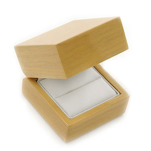 SUNDO di cuoio su ordinazione + MDF di fidanzamento anello box contenitore di monili di legno con logo - Product Image 4