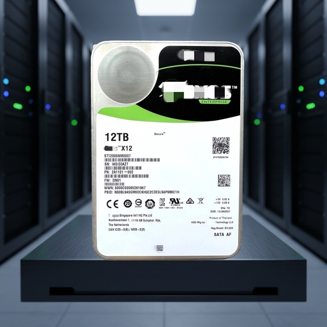 ST12000NM0007 12TB SATA 6Gb/s 7200 RPM 256MB 512e 3.5inch X12 Enterprise Server Hard Disk Drive