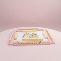 Support de Luxe Moderne Portable pour Tuiles de Mahjong, en Bois Coloré avec Porte-Cartes, Style Américain, pour 4 Joueurs, 18 pouces