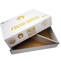 Boîtes en carton ondulé rigides écologiques haut de gamme personnalisées en couleur jujube avec design et logo sur mesure pour l'emballage de dattes remplies
