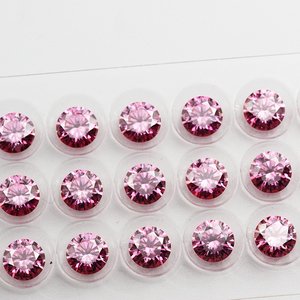 YuyingGemsピンクモアッサナイト卸売1-3ctラウンドブリリアントカットVVSルーズモアッサナイトダイヤモンドピンクモアッサナイトストーンリング用 - Product Image 5