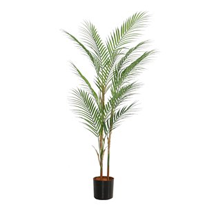 Bonsaï Plam en plastique 80cm, décoration d'intérieur <span class=keywords><strong>pour</strong></span> la maison, fougère tropicale artificielle, plante artificielle en <span class=keywords><strong>pot</strong></span>, <span class=keywords><strong>palmier</strong></span> areca - Product Image 2