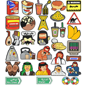 Decoraciones de Plástico 2D Personalizadas para Zapatos con Temas y Personajes de la Cultura Árabe para la Personalización de Zuecos, Fábrica Vietnamita - Product Image 2