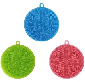 Cách Nhiệt Pad Rửa Chén Làm Sạch Thông Tư Bàn Chải Silicone Món Ăn Scrubber