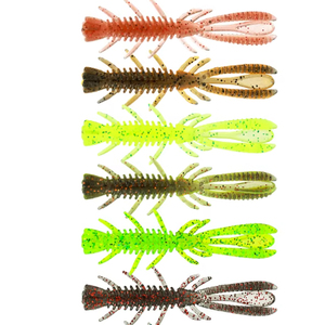 TGD Best 15 <span class=keywords><strong>leurres</strong></span> souples flottants <span class=keywords><strong>pour</strong></span> la pêche, en forme de crevettes, 5cm 6cm 7cm, en plastique, <span class=keywords><strong>pour</strong></span> la pêche au bar, à la truite, à la perche, au marlin et en eau salée - Product Image 1