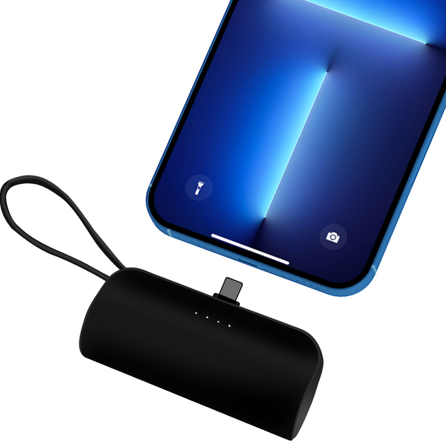 2025 Hot Selling Small Battery Pack Built-in Type-C Cable Wireless Charging Magnetic Mini Portable Power Bank 5000mAh Phone