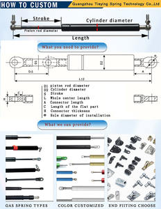 Chinese fabrikant van gasveren, groothandel, op maat gemaakte zware gasveren met trekkracht - Product Image 5