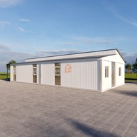 Maison préfabriquée en conteneur d'acier à trois pièces à plancher plat mobile sur mesure en gros Maison préfabriquée isolée en kit Design moderne