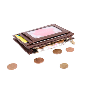 Cartera de Cuero Corta Personalizada Estilo Vaquero Vintage con RFID para Hombre, de Cuero Genuino, Plegable - Product Image 1