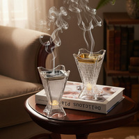 Diffuseur d'arômes en verre cristal et fer forgé, à quatre coins, pour décoration transfrontalière, accessoires photo romantiques pour mariages et anniversaires