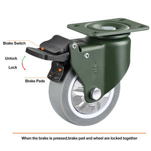 YTOP Verschleiß feste Tpr Thermoplast ische Gummi-Lenkräder <span class=keywords><strong>100mm</strong></span> 4 Zoll - Product Image 4