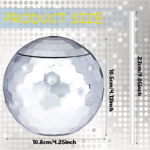 Gobelets à boisson 600 ml dégradés réutilisables pour cocktails, mariages, boîtes de nuit – Contenants fantaisie en plastique scintillant pour boissons - Product Image 2