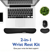 Repose-poignets pour clavier et souris en mousse à mémoire de forme, tapis de souris