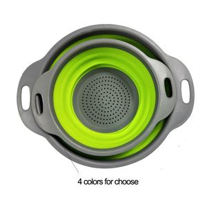 Multifunction <b>Plastic</b> Folding Kitchen Drain <b>Basket</b> Steamer Vegetables Fruit <b>Baskets</b> Wash Bowl - Product Image 3