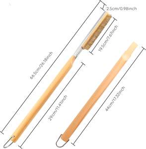 Cepillo de Limpieza Profesional para <span class=keywords><strong>Horno</strong></span> de <span class=keywords><strong>Pizza</strong></span> con Raspador, Herramienta de Limpieza de Piedra para <span class=keywords><strong>Pizza</strong></span> con Mango Largo para Accesorios de <span class=keywords><strong>Horno</strong></span> de <span class=keywords><strong>Pizza</strong></span> al Aire Libre - Product Image 2