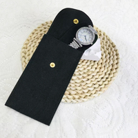 Pochette en velours ZXF Premium multicolore pour bijoux et montres avec bouton-pression, anti-poussière, design moderne pour le voyage