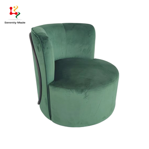 Mobili per Hotel in velluto verde, sedia imbottita, seduta da caffè, poltrona da divano - Product Image 1