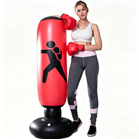 Sac de frappe gonflable autoportant robuste Kizcmvre pour adultes et enfants, équipement d'entraînement de boxe pour femmes et hommes