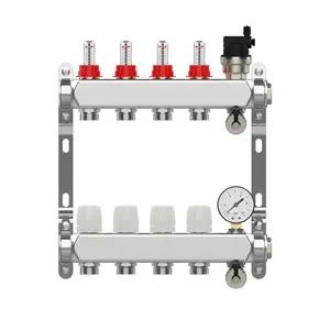 Stainless Steel Kualitas Tinggi Air Hydronic Manifold Lempengan Bawah Lantai Pemanasan untuk Lantai Pemanas Air