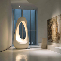 Luminaire LED 3D Artistique Imprimé en 3D, Abat-jour Métallique Moderne, Étanche, Intensité Variable, Blanc Neutre 4100K, Couleurs Modifiables, IRC80, DIY, Grande Taille