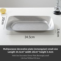 TGYW Assiette décorative vintage en acier inoxydable profonde pour fruits et collations, idéale pour les fêtes et le service à domicile